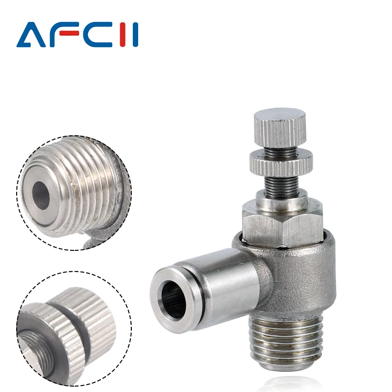 

SL 304 Stainless Steel Pneumatic Quick Speed Control Coupling Hose 4-12mm M5" 1/8" 1/4" 3/8" 1/2 Air Valve Acceleration Valve