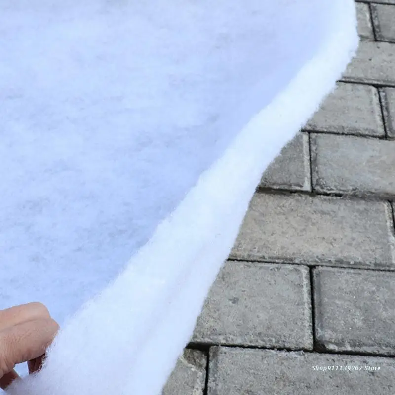 

C5AD Christmas Snow Blanket Set Artificial Snow Blankets for Christmas Village Decor