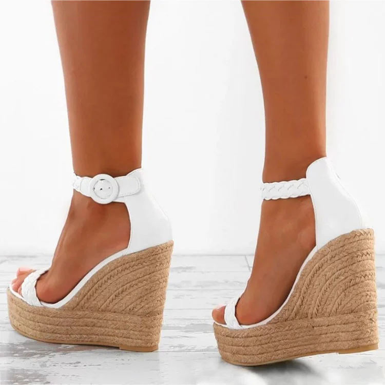 

Summer fashion super high heel waterproof table buckle women's large sandals