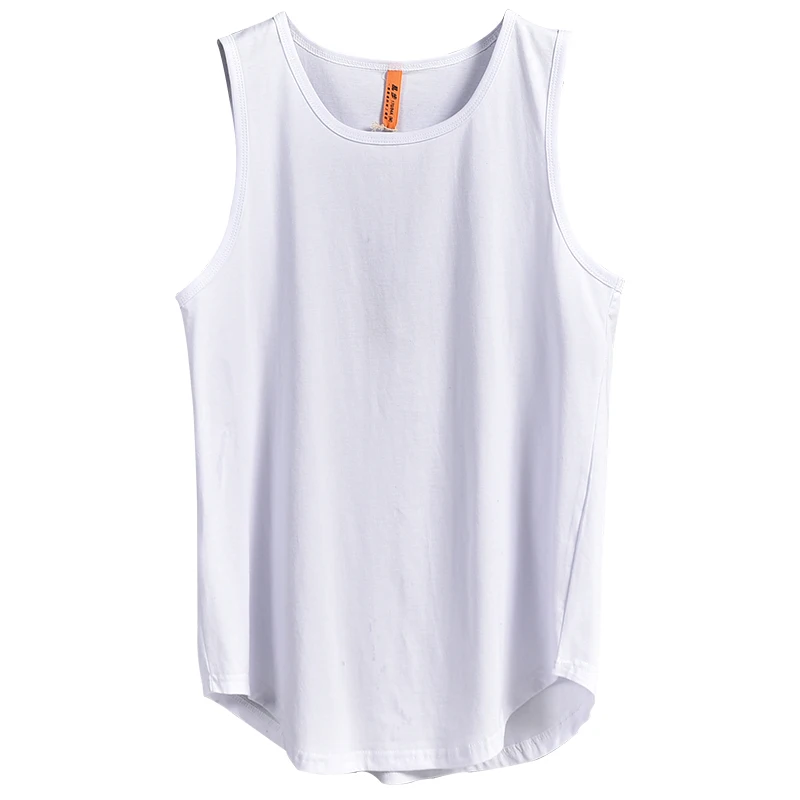 Men Tanks Sleeveless Singlet Solid Loose Plus Size 5XL Fitness Bodybuilding Fitness Tops Korean Style High Quality Fashion Brand images - 6