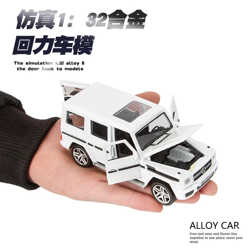 Electric Alloy mkd3 Scale Car Models Die-cast coche carro Toys for Children 1:32 auto Vehicle Benz G65 AMG SUV Jeep | Игрушки и хобби