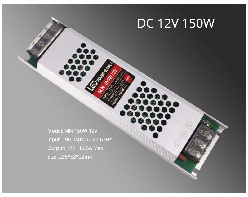 Ультратонкий трансформатор источник питания драйвер для светодиодной ленты