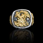 Мужское кольцо с драконом и Фениксом, черное, два цвета