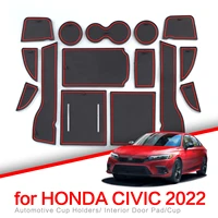 zunduo anti slip gate slot cup mat for honda civic 2022 11th accessories rubber coaster non slip pad car sticker