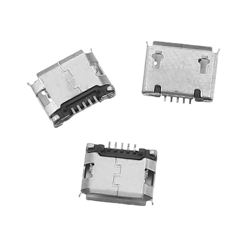 20 штук разъем SMT Тип USB металлический разъемы Micro 5 Pin типа B Женский размещения SMD DIP