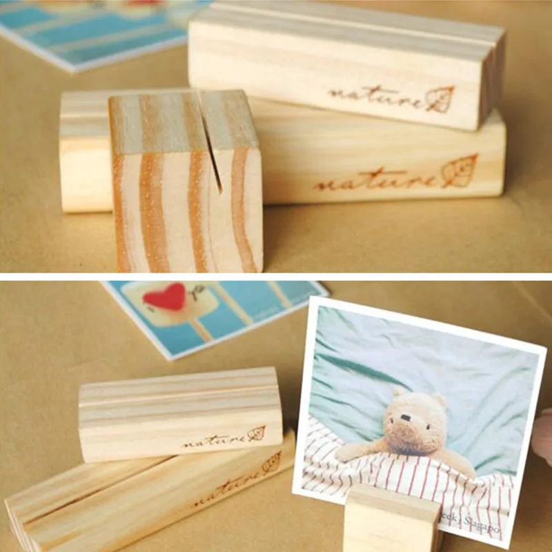 1 шт. деревянный держатель для карт и банкнот зажимы заметок подставка рабочего