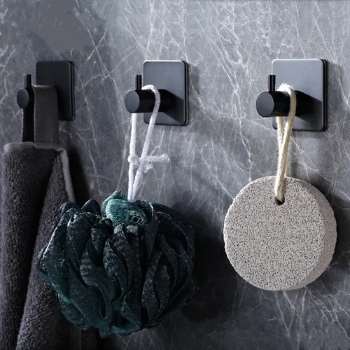 

Waterproof Rustproof Strong Adhesive Towel Hooks With Stainless Steel Wall Sticker Clothes Coat Hat Hanger for Home Decoration