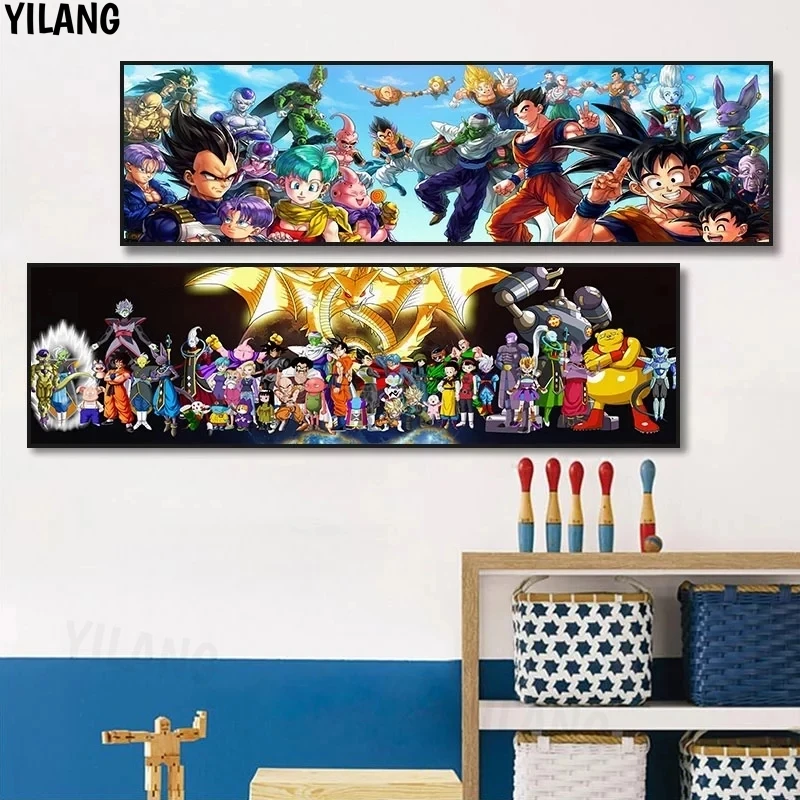 

Japanese Anime Super Broly Goku Group Canvas Posters And Prints Home Decoration Accessories Modern Wall Art Chambre Kids Bedroom