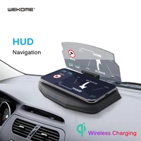 wireless charger for smart phone universal car mirror holder windscreen projector hud head up display gps navigation hud bracket