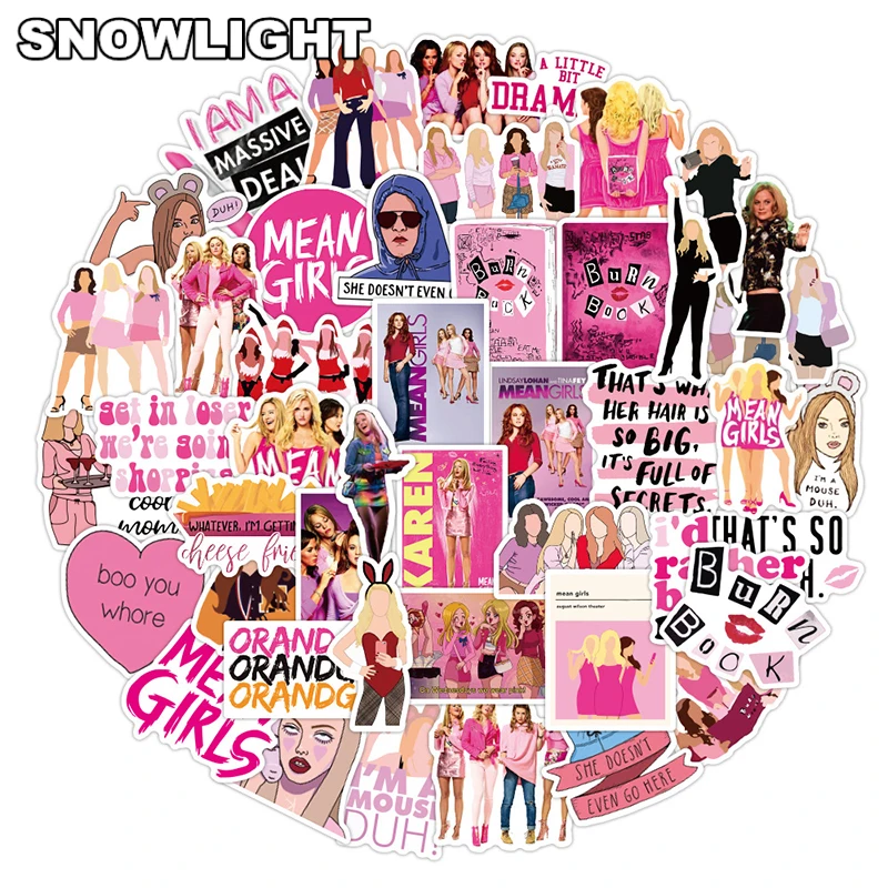 10/50pcs/set Mean Girls Cartoon Comedy TV Show Mix Waterproof Graffiti Stickers For Laptop Diy Case Luggage Skateboard Phone