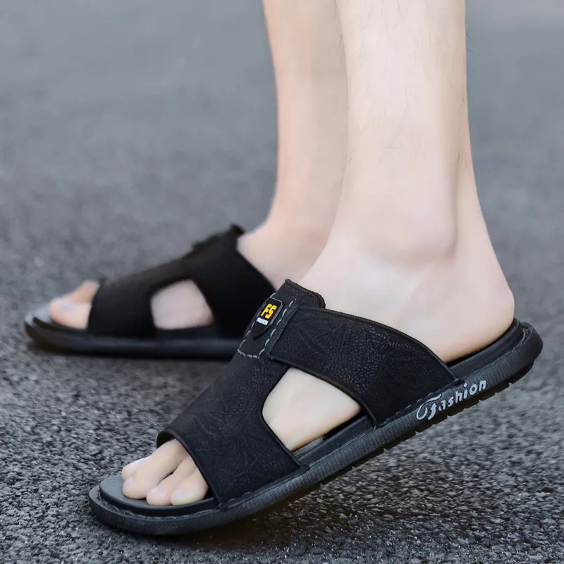 

Luxury Comfortable Fashion Trend Men's Summer Shoes Wear-resistant Soft For Men Slippers Handmade New 2021 Casual Simplicity