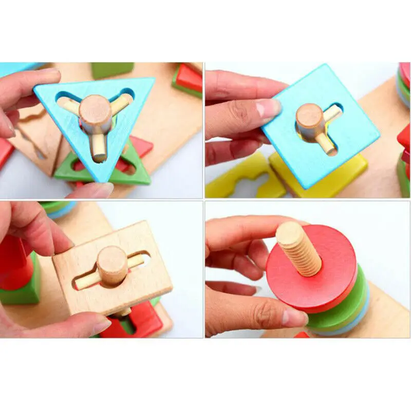 Строительные блоки Монтессори деревянные игрушки для детей в подарок |