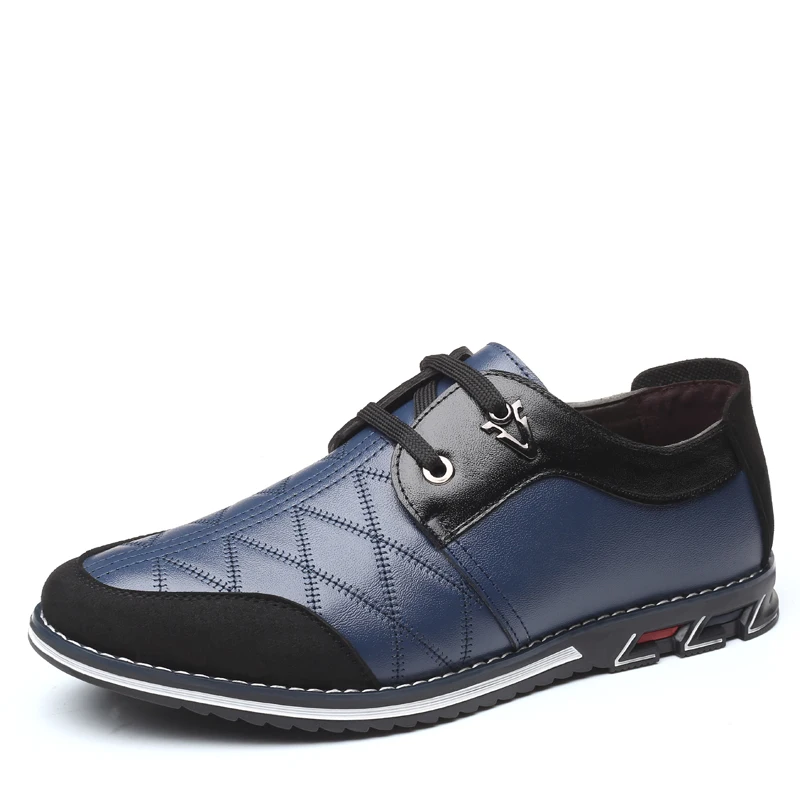 Мужские повседневные лоферы на шнуровке Мокасины дышащая обувь для вождения