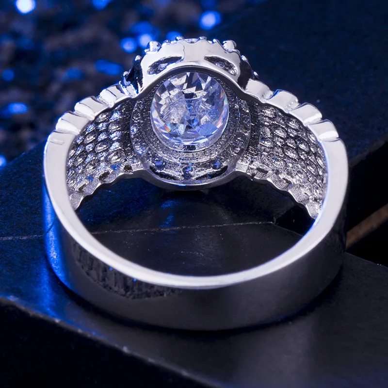 925 anillos серебряное модное изысканное инкрустированное верхнее циркониевое