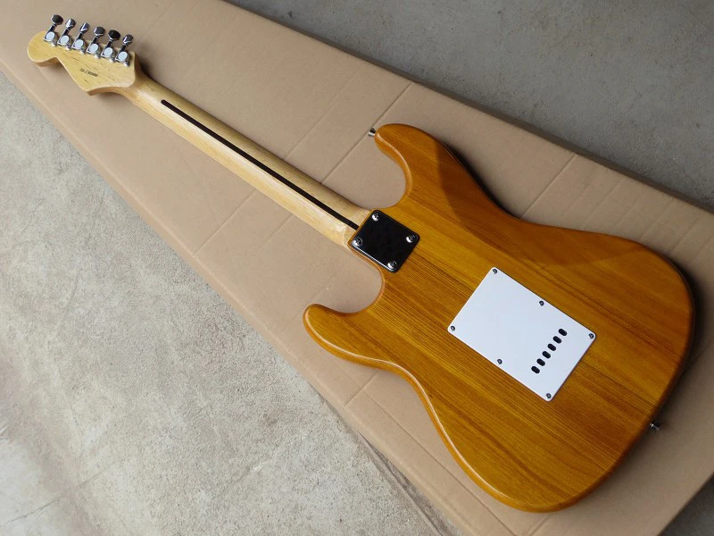 

Factory store ELM ASH body nature wood MAPLE neck fretboard ST 6 strings electric guitar guitarra