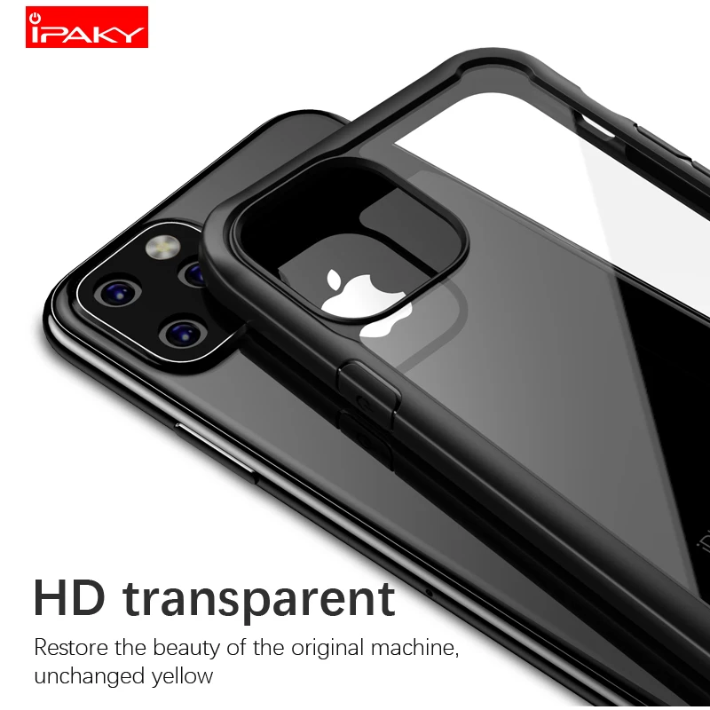Для apple iphone 11 pro max Чехол iPaky силиконовый акриловый Гибридный противоударный прозрачный чехол iphone 11 6,1 pro 5,8 max чехлы