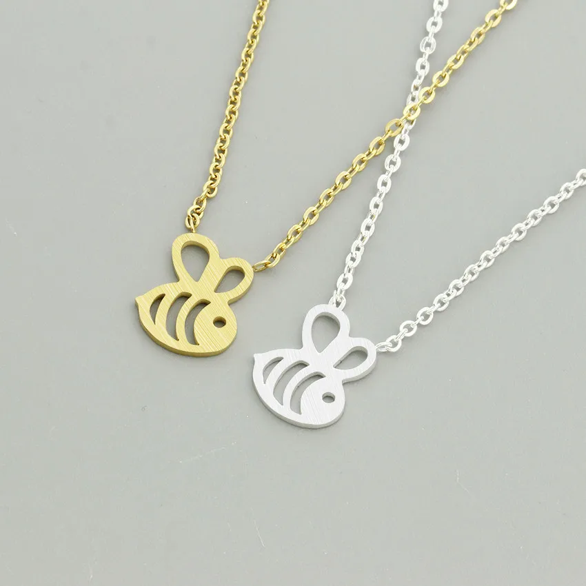 V привлечь 2017 Нержавеющая сталь Bumble Bee Цепочки и ожерелья цвета: золотистый