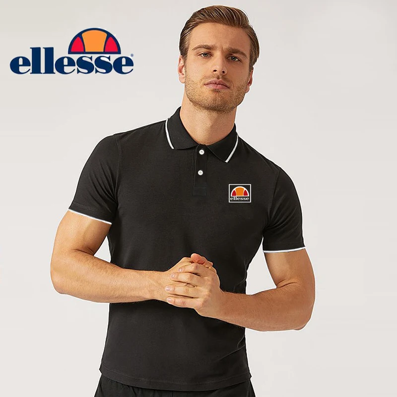 Новый оригинальный бренд ELLESSE рубашка поло мужские топы Летняя Модная одежда с