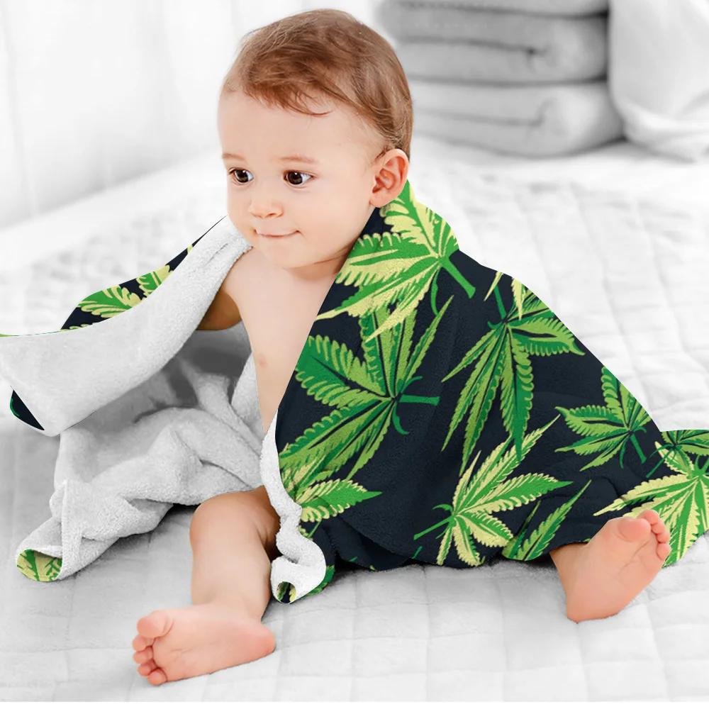 Растительные зеленые листья банное полотенце для кемпинга аксессуары ванной