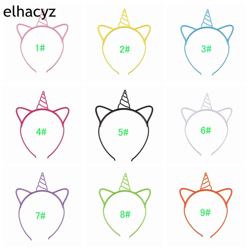 5 шт./лот милые пластиковые повязки для волос с единорогом Товары детей на день