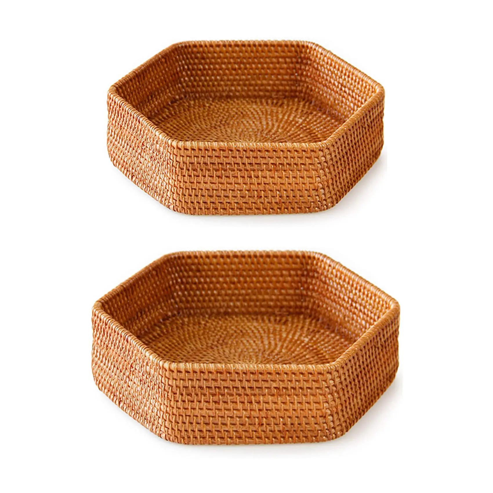 

2 шт., декоративная плетеная корзина из ротанга