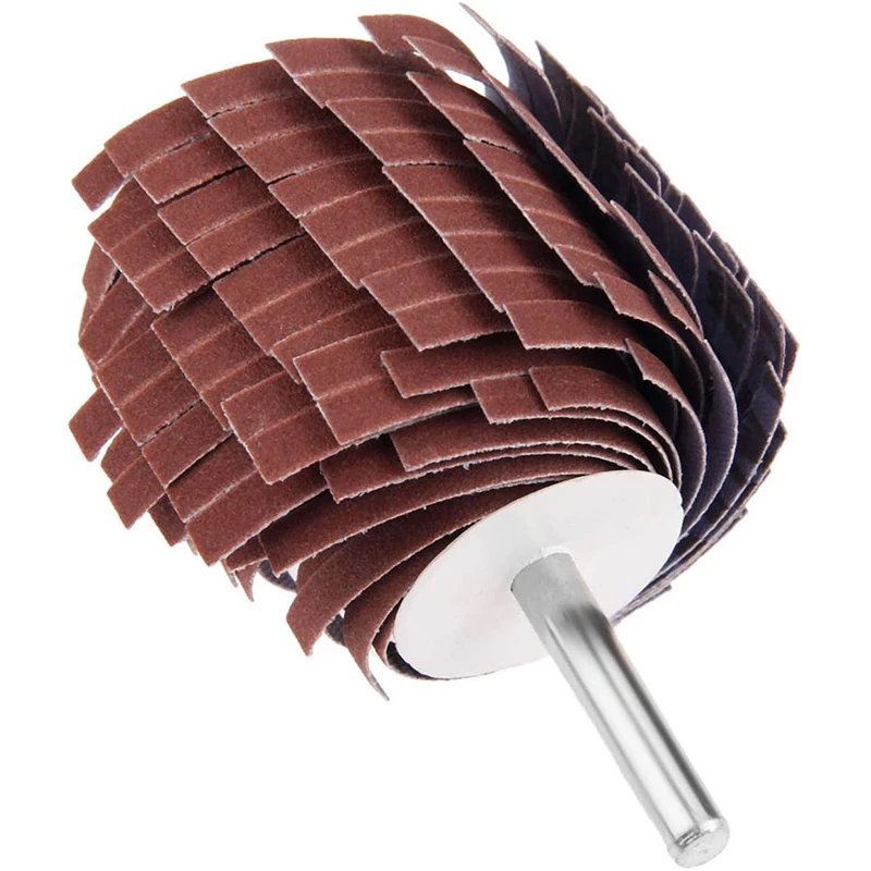 4Pcs 6Mm Shank Sandpaper Shutter Wheel 150/240/320/400 Grit Sanding Grinding Flap Cloth Polishing | Инструменты