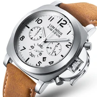 fashion mens watches top luxury brand waterproof sport wrist watch chronograph quartz military genuine leather relogio masculino