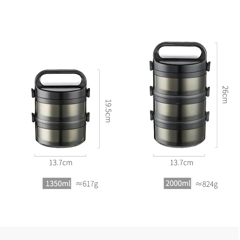 Портативный герметичный 304 бэнто бокс из нержавеющей стали в японском и