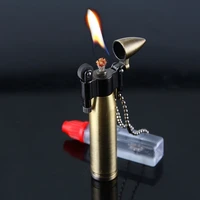 windproof kerosene lighter creative metal bullet shape grinding wheel lighter cigarette accessories men gifts