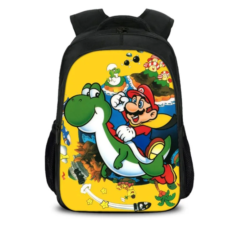 Детский Школьный рюкзак с мультипликационным принтом Супер Марио для мальчиков
