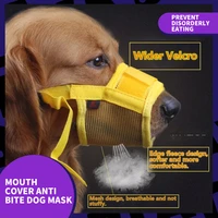pet dog face mask muzzle adjustable anti barking mesh breathable muzzle suitable for small and large dog mouth training products