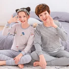 Новые хлопковые Пижамные комплекты для мальчиков и девочек-подростков, подростковые пижамы детская одежда для сна детские пижамы с животными, комплект одежды из 2 предметов с длинными рукавами