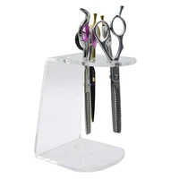 transparent acrylic scissors shelf scissors socket hair salon desktop scissors display stand hairdressing storage tool rack