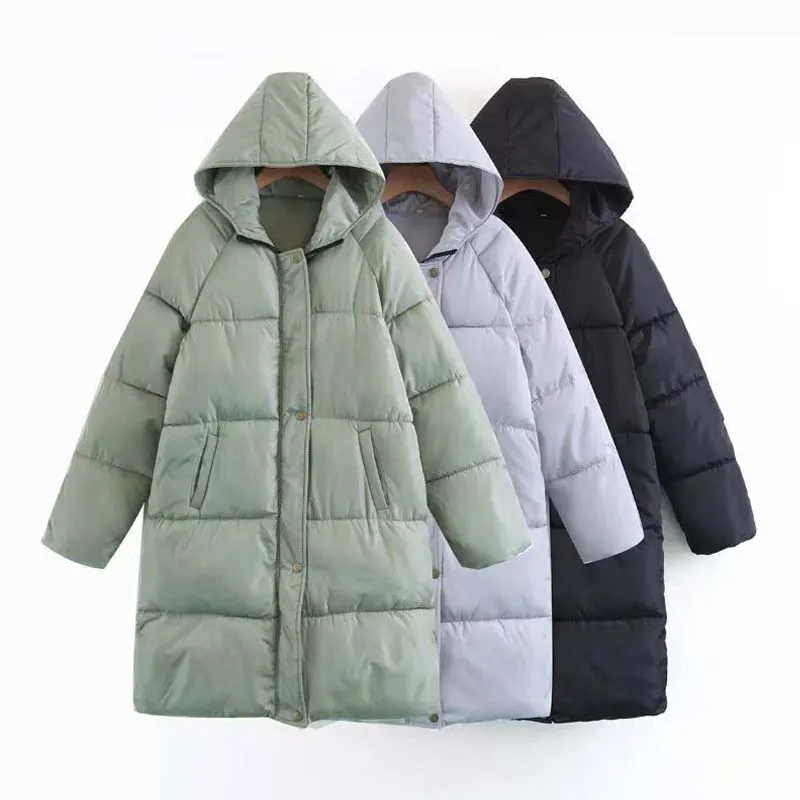 2021 Autumn Winter Coat Women Warm Long Down Jackets Women Long sleeve Hooded Thick Down Parka Women winter coat Large size 2XL