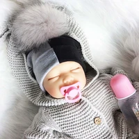 baby cap cotton patchwork pompom hat for girls and boys winter mother and baby hat fashion kids caps childrens accessories