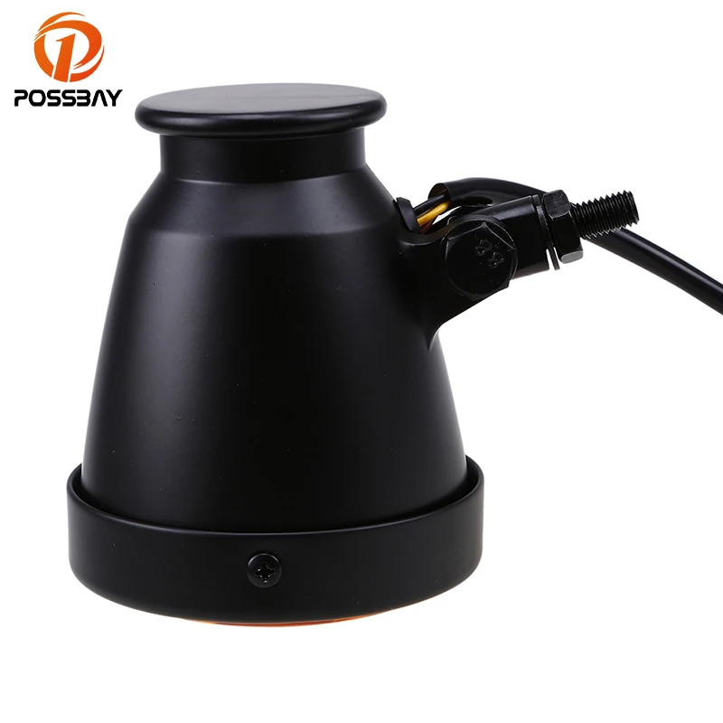 

POSSBAY Aluminum Shell Motorcycle Amber Headlight Motorbike Front Lamps Yellow/White Lens Universal fit for Kawasaki Suzuki