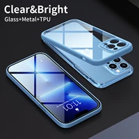 360 full screen protector case for iphone 13 pro max 13 mini 12 pro 11 silicon bumper double sided tempered glass camera cover