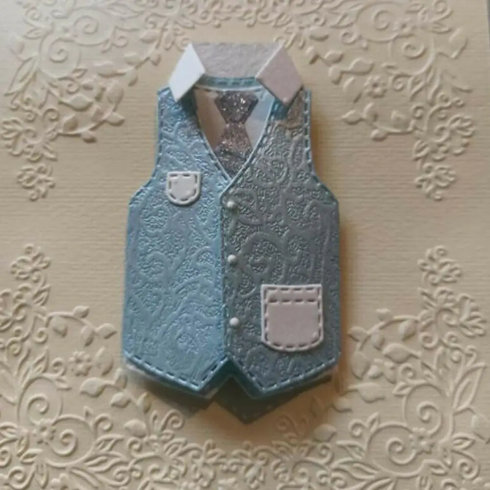 

Vest Shirt Shape Cutting Dies For Diy Scrapbooking Decorative Decoration Card Fun 5.7*6.35cm Craft Making Clear Flower Stamps