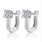 CodeMonkey Genunie 925 пробы серебряные однорядные серьги-кольца с цирконом для женщин модные ювелирные изделия горячая Распродажа CME436