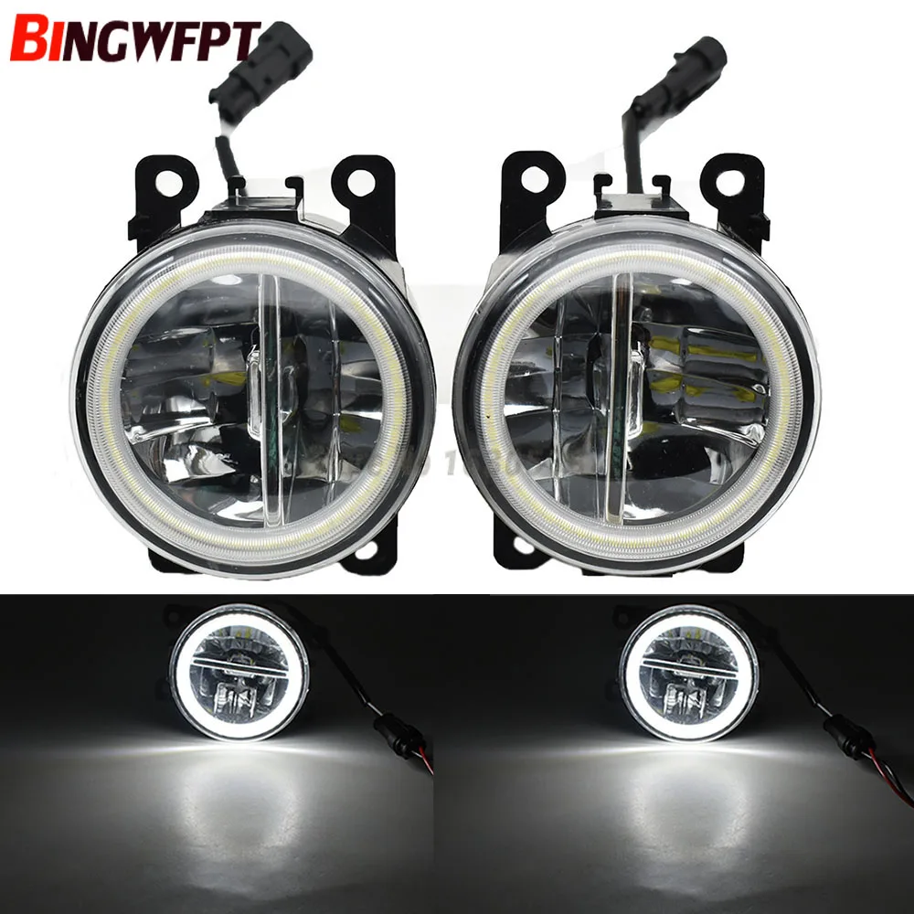 Автостайлинг 90 мм круглсветодиодный Противотуманные фары DRL для Renault Koleos HY 2008 2015