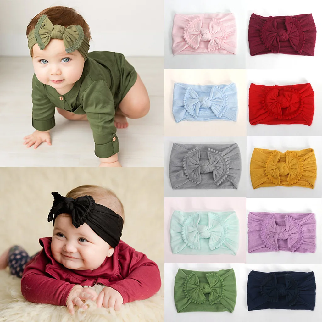 Горячая Распродажа милые детские аксессуары для волос Детские однотонные