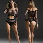 Латексный комбинезон, сексуальные сетчатые колготки, боди, чулки, женское эротическое белье, сексуальное дамское белье с открытой промежностью боди, боди, чулки
