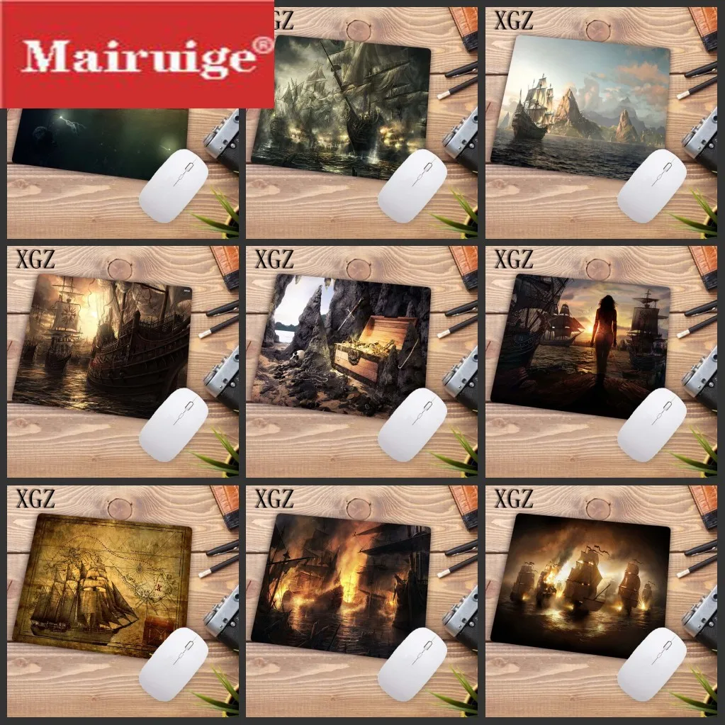 

Персонализированный персонализированный коврик для мыши Mairuige с аниме пиратским кораблем, грязеотталкивающий игровой коврик для клавиатур...