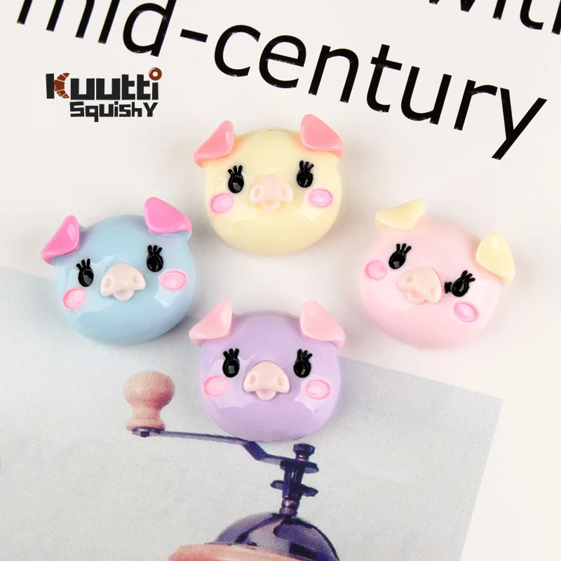 Kuutti Squishy 30 шт. Красочный Милый слайм свиньи очаровательные поделки с плоским