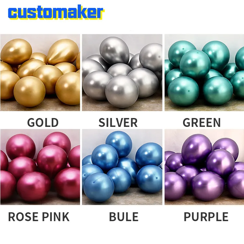 100 шт 12 дюймов под заказ Толстый металлический фестиваль рекламный шар на