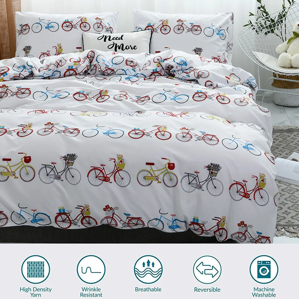 Комплект постельного белья королевского размера с динозавром Белый детский