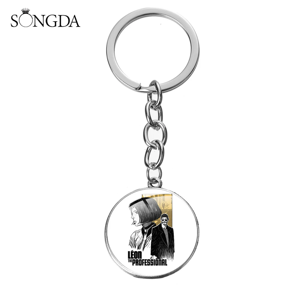 Леон профессиональный убийца брелок Матильда и Leon 3D принт Стекло камень