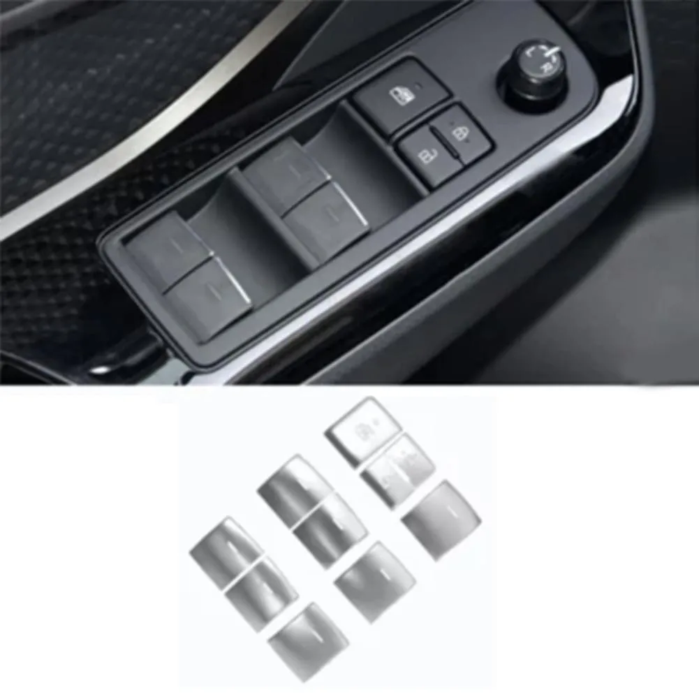 

Car Interior Accessories Car Windows Lift Switch Button Sticker For Toyota CHR C-HR 2018-2021 Car-Styling Decorative