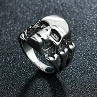 gothic vintage exaggerated unique skull rings mens personality punk fashion metal jewelry accessories gift