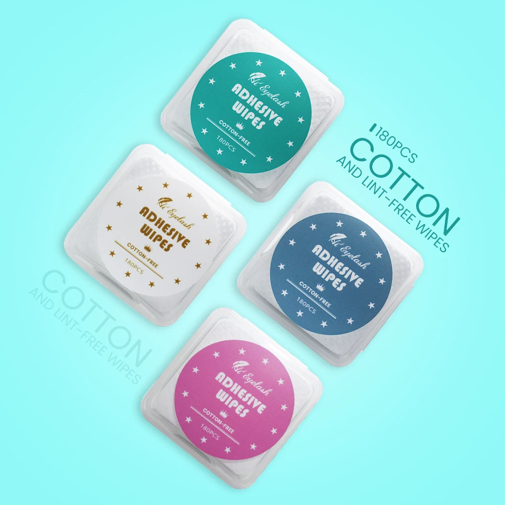 180 шт Клей для ресниц салфетки удаления кончиков Очиститель без ворса бумажные